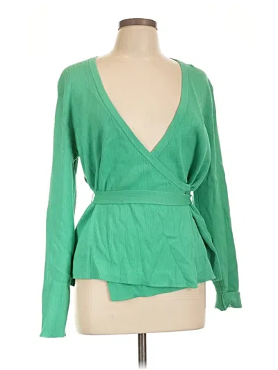 Pre-owned Cabi Cardigan Sweater In Green