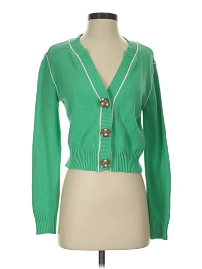 Pre-owned Cabi Cardigan Sweater In Green