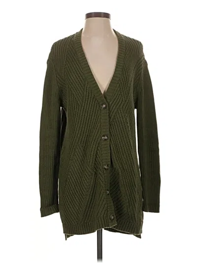 Pre-owned Cabi Cardigan Sweater In Green