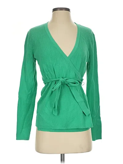 Pre-owned Cabi Cardigan Sweater In Green