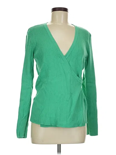 Pre-owned Cabi Cardigan Sweater In Green