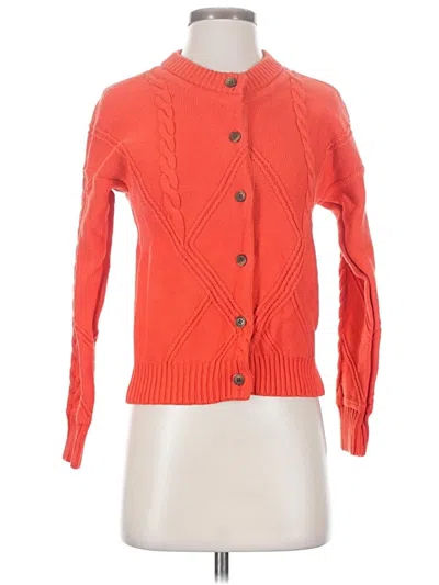 Pre-owned Cabi Cardigan Sweater In Orange
