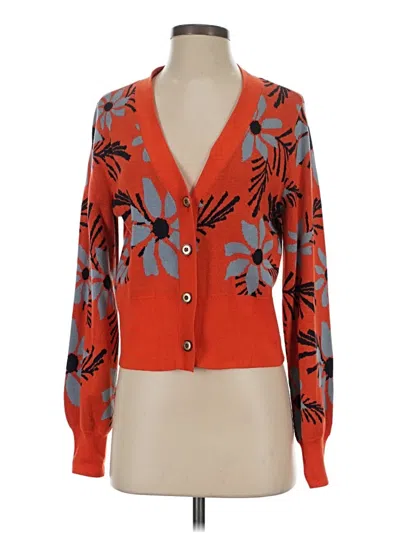 Pre-owned Cabi Cardigan Sweater In Orange
