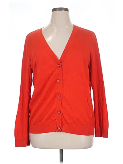 Pre-owned Cabi Cardigan Sweater In Orange