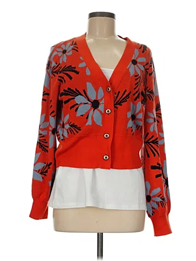 Pre-owned Cabi Cardigan Sweater In Red