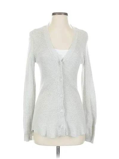 Pre-owned Cabi Cardigan Sweater In Silver