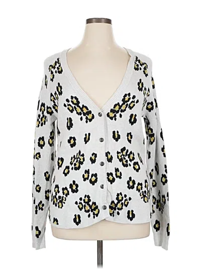 Pre-owned Cabi Cardigan Sweater In Silver
