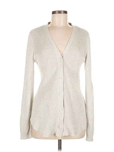 Pre-owned Cabi Cardigan Sweater In Silver