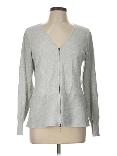 Pre-owned Cabi Cardigan Sweater In Silver