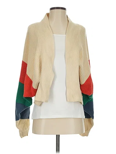 Pre-owned Cabi Cardigan Sweater In Tan