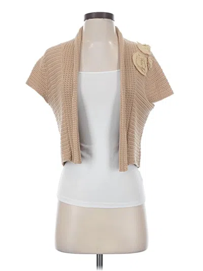 Pre-owned Cabi Cardigan Sweater In Tan