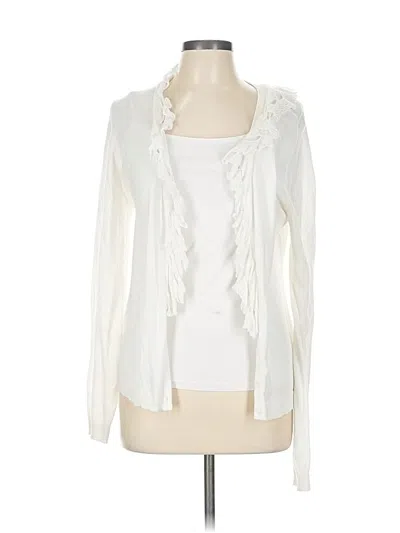 Pre-owned Cabi Cardigan Sweater In White