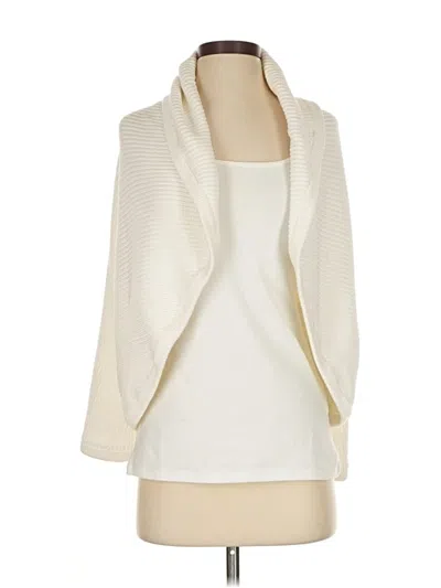 Pre-owned Cabi Cardigan Sweater In White