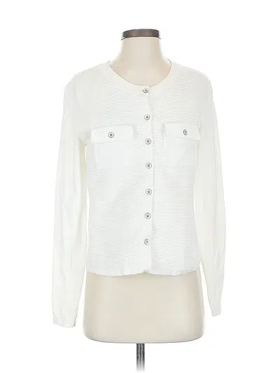 Pre-owned Cabi Cardigan Sweater In White