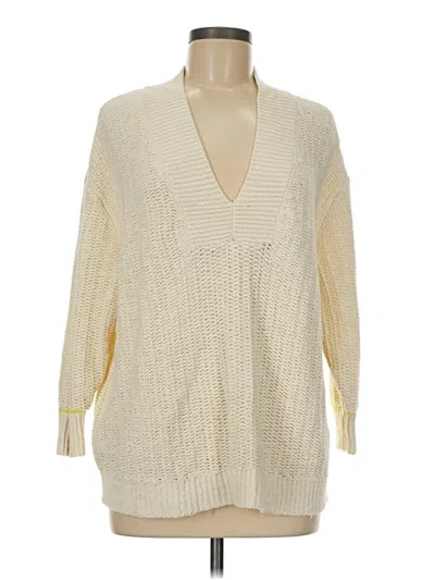 Pre-owned Cabi Cardigan Sweater In White
