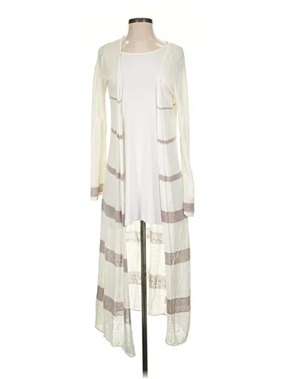 Pre-owned Cabi Cardigan Sweater In White