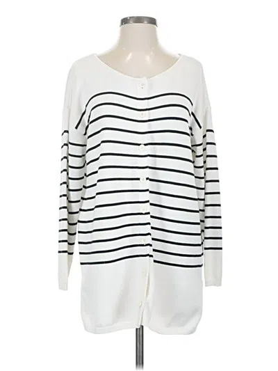 Pre-owned Cabi Cardigan Sweater In White