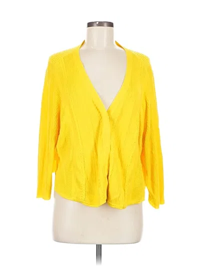 Pre-owned Cabi Cardigan Sweater In Yellow
