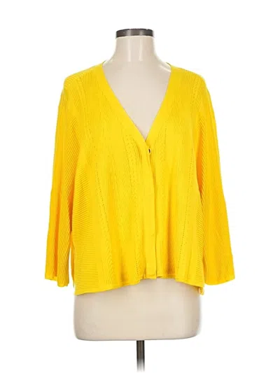 Pre-owned Cabi Cardigan Sweater In Yellow