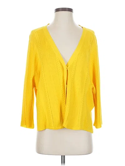 Pre-owned Cabi Cardigan Sweater In Yellow