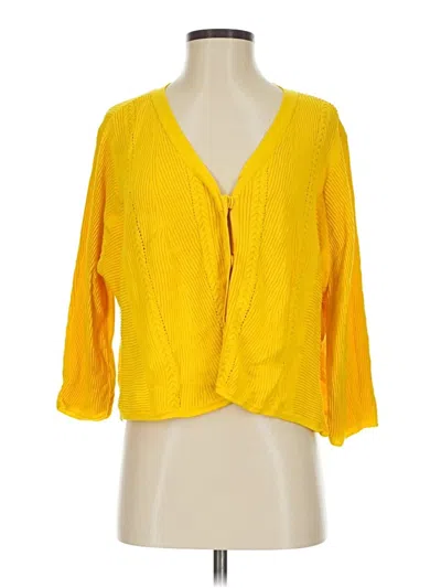 Pre-owned Cabi Cardigan Sweater In Yellow