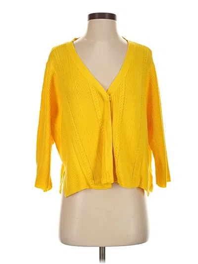 Pre-owned Cabi Cardigan Sweater In Yellow