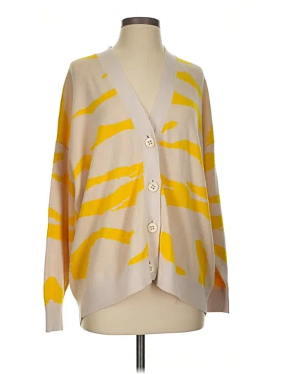 Pre-owned Cabi Cardigan Sweater In Yellow