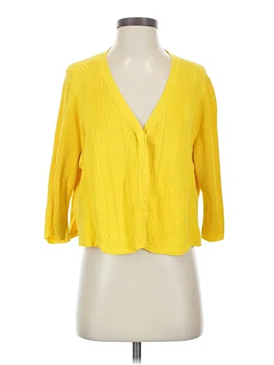Pre-owned Cabi Cardigan Sweater In Yellow