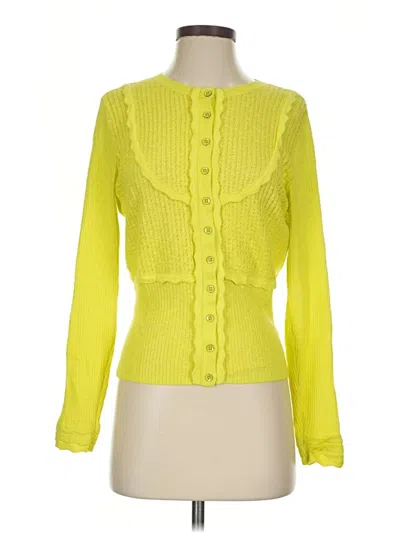 Pre-owned Cabi Cardigan Sweater In Yellow