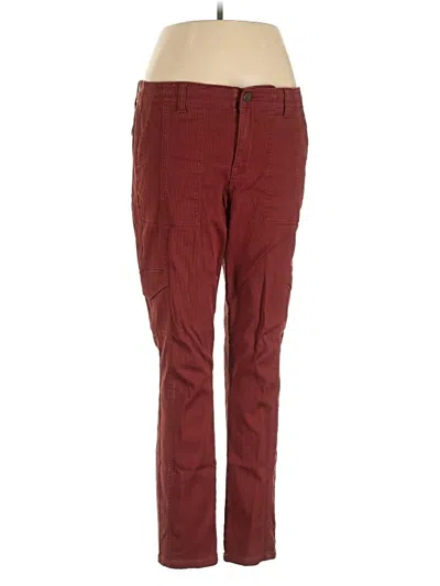 Pre-owned Cabi Cargo Pants In Burgundy