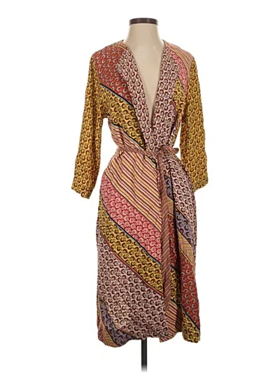 Pre-owned Cabi Casual Dress In Brown