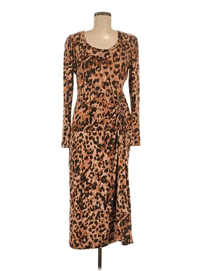 Pre-owned Cabi Casual Dress In Brown