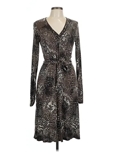 Pre-owned Cabi Casual Dress In Brown