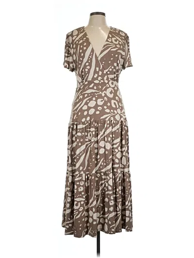 Pre-owned Cabi Casual Dress In Brown