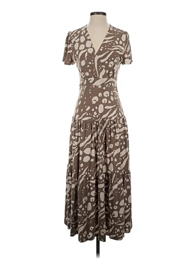 Pre-owned Cabi Casual Dress In Brown