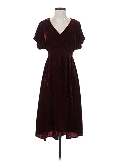 Pre-owned Cabi Casual Dress In Burgundy