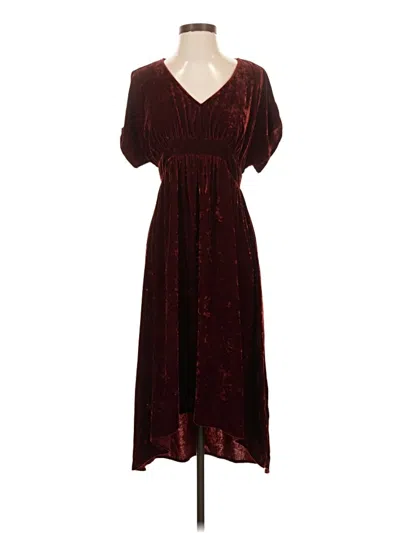 Pre-owned Cabi Casual Dress In Burgundy