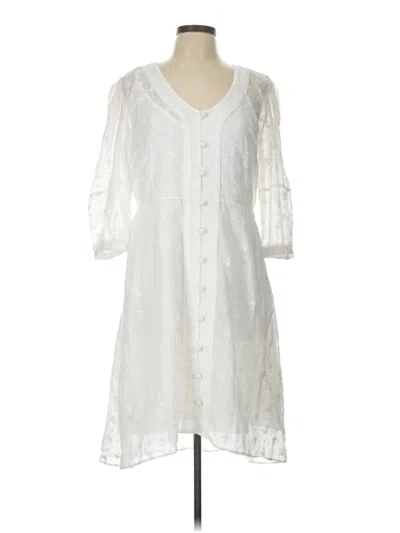 Pre-owned Cabi Casual Dress In White