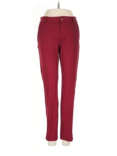 Pre-owned Cabi Casual Pants In Burgundy