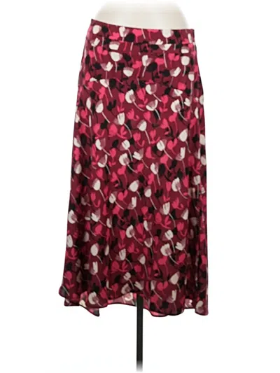 Pre-owned Cabi Casual Skirt In Burgundy