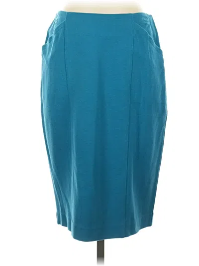 Pre-owned Cabi Casual Skirt In Teal