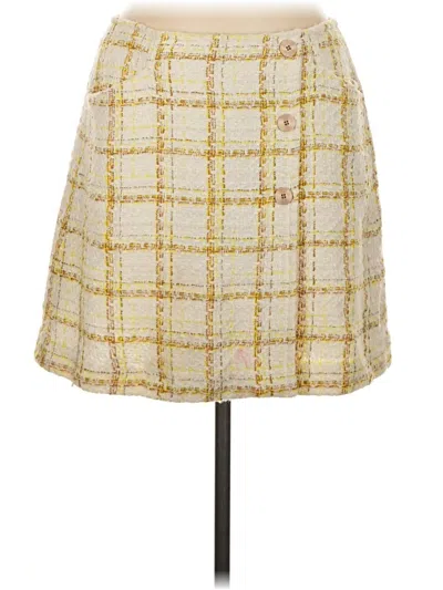 Pre-owned Cabi Casual Skirt In Yellow
