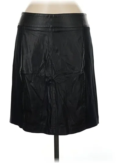 Pre-owned Cabi Faux Leather Skirt In Black