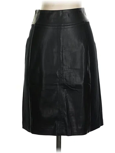 Pre-owned Cabi Faux Leather Skirt In Black