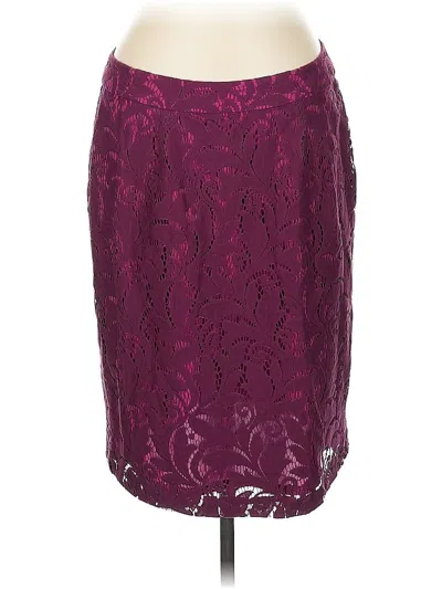 Pre-owned Cabi Formal Skirt In Burgundy