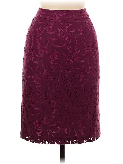 Pre-owned Cabi Formal Skirt In Burgundy