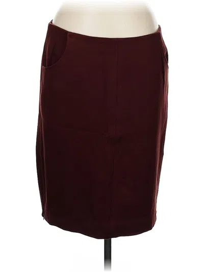 Pre-owned Cabi Formal Skirt In Burgundy