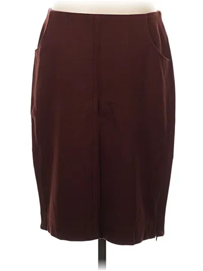 Pre-owned Cabi Formal Skirt In Burgundy