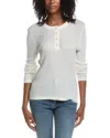Cabi Henley Pullover T-shirt In White