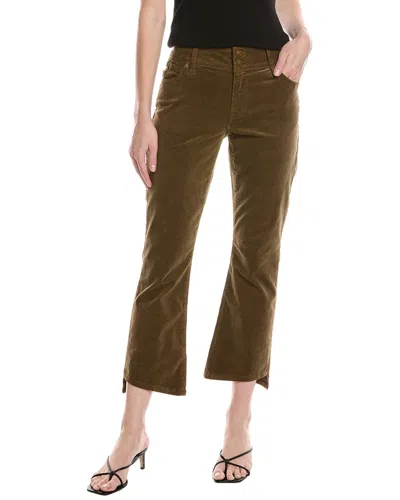 Cabi High-low Corduroy Crop Pant In Green